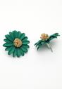 Green AVANT-GARDE PARIS Green Fuchsia Floral Studs, Image 3 of 5
