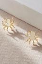 Gold Sterling Silver Octopus Stud Earrings, Image 2 of 2