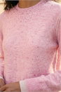 Light Pink Embellished Knit Jumper, Image 4 of 4