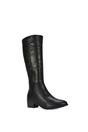 Black ‘Anne’ Knee High Boots with Low Block Heel, Image 2 of 6