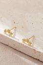 Gold Sterling Silver Triple Star Stud Earrings, Image 2 of 2