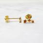Orange Citrine November Birthstone Climber Stud Earrings, Image 2 of 2