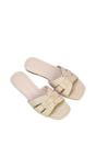 Beige XY LONDON Beige 'Luci' Strappy Slider Sandals With Square Toe, Image 4 of 5