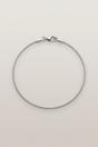 Silver 925 Silver Thin Rope Plain Chain Slim Payal Anklet, Image 1 of 2
