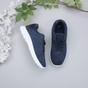 Navy Blue AJVANI Navy Blue Lace Up Memory Foam Trainers, Image 4 of 6