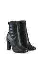 Black XY LONDON Black 'Margot' Block High Heeled Zip-up Stretch Sock Ankle Boots, Image 5 of 5