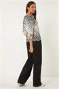 Black Cascade Spot Print Knit Jumper, Image 3 of 5