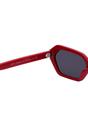 Red Futuristic Angular Micro Sunglasses, Image 4 of 7