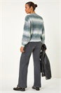 Grey Spacedye Soft Crew Jumper, Image 3 of 5
