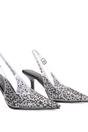 Black XY LONDON Black 'Pauline' Perspex Slingback High Heels With Crystal Details, Image 6 of 6