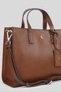 Tan 'Sogno di Pelle' Real Leather Tote Bag, Image 2 of 4