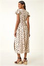 Stone Polka Dot Sweetheart Neck Midi Dress, Image 3 of 5