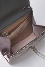 Dark Grey Embellished Mini Clutch Bag with Stone Detailing, Image 3 of 4