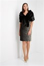 Black Faux Fur Shawl, Image 4 of 5