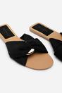 Black Lavina Knot Detail Slide On Sandal, Image 5 of 6