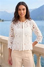 White Crochet Lace Jacket, Image 1 of 4