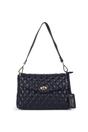 Navy Ashwood Leather Navy 'Tramonto Toscana' Real Leather Flapover Quilted Bag, Image 1 of 4