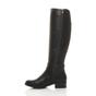 Black Zip Military Biker Style Knee Riding Boots, Image 3 of 6