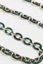 Green Sarta Green Marbled Oval Link Acrylic Bag Strap, Image 1 of 3