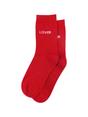 Red Lover Combed Cotton Glitter Socks, Image 3 of 4