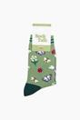 Green Garden Ladybird Butterfly Bamboo Socks, Image 4 of 4