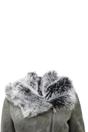Grey Hooded Merino Sheepskin Coat-Monrovia, Image 5 of 5