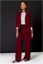 Wine Wide Leg Relaxed Fit Trousers, Image 6 of 7
