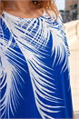 Royal Blue Palm Leaf Hotfix Knitted Top, Image 4 of 4