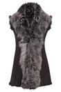 Black Toscana Shearling Sheep Leather Gilet, Image 1 of 6