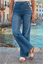 Blue Buttoned Pocket Jeans, Image 2 of 4