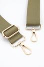 Khaki Plain Woven Wide Bag Strap, Image 2 of 4