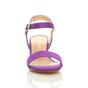 Purple AJVANI Purple Mid Block Heel Strappy Sandals, Image 5 of 5