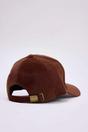 Brown Brushed Cashmere Panelled Baseball Cap, Image 3 of 3