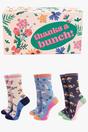 Multi Floral Thank You Bamboo Socks Gift Box, Image 1 of 4