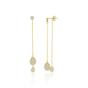 Gold Raindrop Sterling Silver Chain Drop Earring, Image 1 of 5