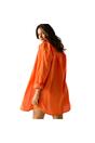 Orange Prena Cover Up Plain Beach Shirt, Image 5 of 5