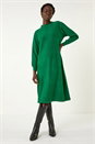 Green Textured Rib Knit Dress, Image 2 of 4