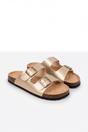Gold Nina Womens Buckle Strap Cork Slide Sandals, Image 7 of 8
