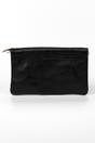 Black Italian Leather Clutch Bag, Image 2 of 3