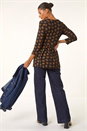 Natural  Abstract Print Stretch Tunic Top, Image 3 of 5