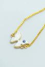 Gold Adjustable Butterfly Evil Eye Bracelet, Image 2 of 2