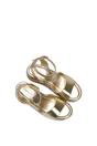 Gold XY LONDON Gold Platform Chunky Wedge Flatform Sandals With Ankle Strap, Image 6 of 6