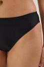 Black Basic Regular Waist Bikini Bottom with Minimal Clean Finish, Image 2 of 3