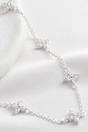 Silver Sterling Silver CZ Dainty Flower Charm Bracelet, Image 3 of 3