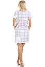 White Camille Lingerie White Checkered Print Cotton Nightshirt, Image 2 of 5