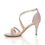 Rose Gold AJVANI Rose Gold High Heel Crossed Straps Buckle Sandals, Image 3 of 6