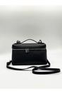 Black Faux Leather Crossbody Bag, Image 2 of 5