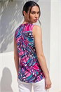 Pink Floral Print Stretch Vest Top, Image 3 of 4
