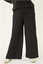 Black Curve Textured Stretch Trousers, Image 4 of 5