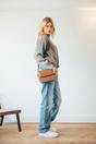 Brown Rounded Bag in Brown -2 Straps, Image 2 of 2